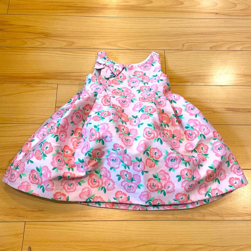 Janie and Jack Pink Floral Fit-and-Flare Dress